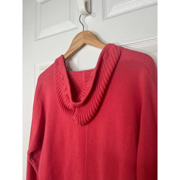 Akini Pink Sweatshirt Hoodie with Thumb Holes Pullover V-Neck Sweater Size Small - Picture 8 of 9